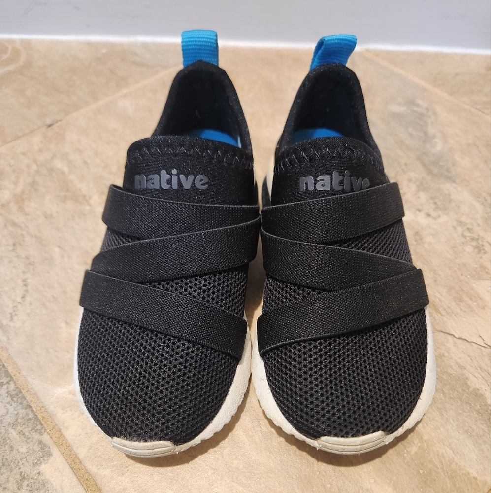 Native Phoenix Black and Blue Slip-on Sneakers or Water Shoes Toddler Size 9